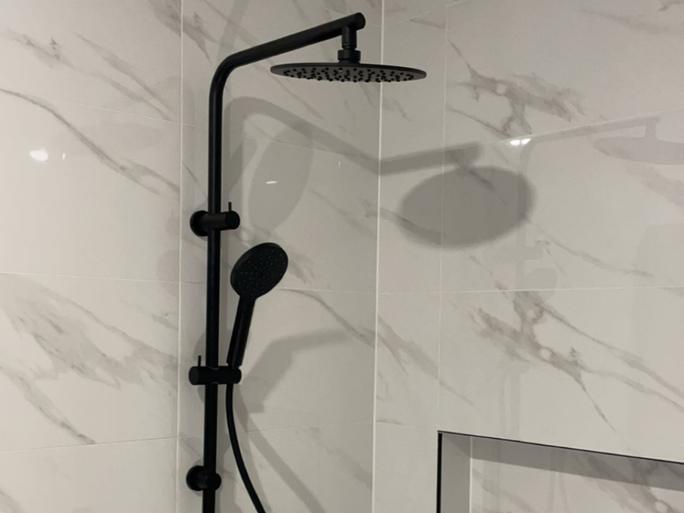 Shower fixture fit-off bathroom renovation Sydney NSW